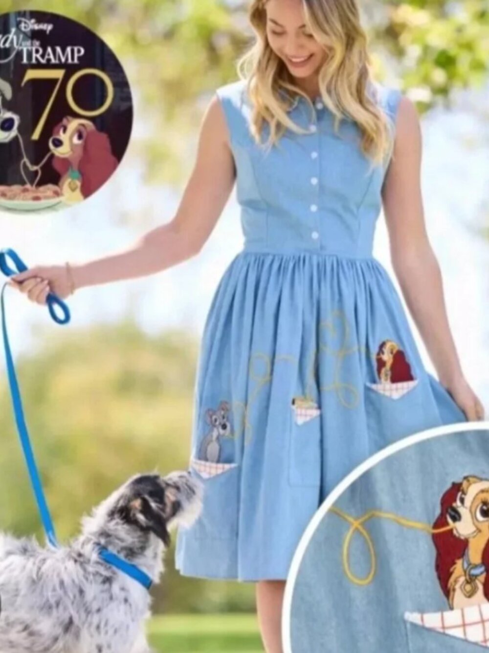 Disney Store Lady and the Tramp Chambray Dress